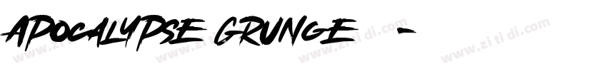 Apocalypse Grunge字体字体转换